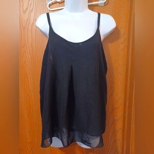 ABS double layered pleated front cami top